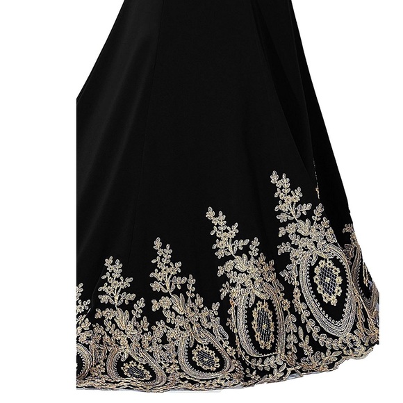 Long Prom Dress Embellished Mermaid Dress Satin - Picture 5 of 8